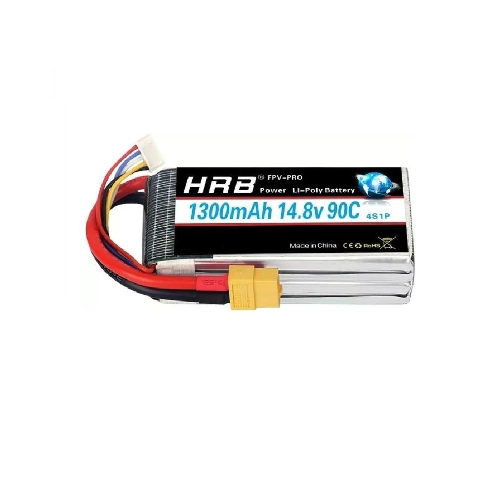 hrb-4s-148v-1300mah-90c-lipo-battery-with-xt60-plug