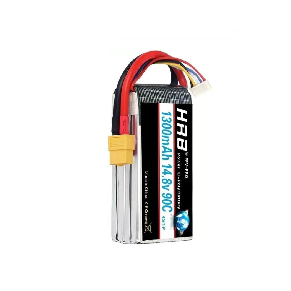 hrb-4s-148v-1300mah-90c-lipo-battery-with-xt60-plug