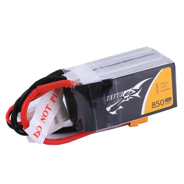 tattu-850mah-148v-75c-4s1p-lipo-battery-with-xt30-plug-for-fpv-racing-drones