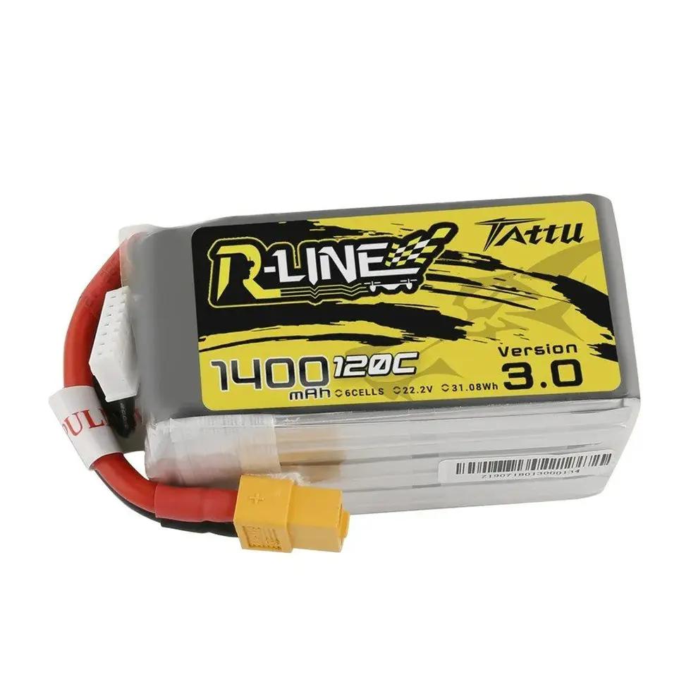 tattu-r-line-v30-1400mah-120c-222v-6s1p-lipo-battery-with-xt60-plug-for-fpv-racing-drones
